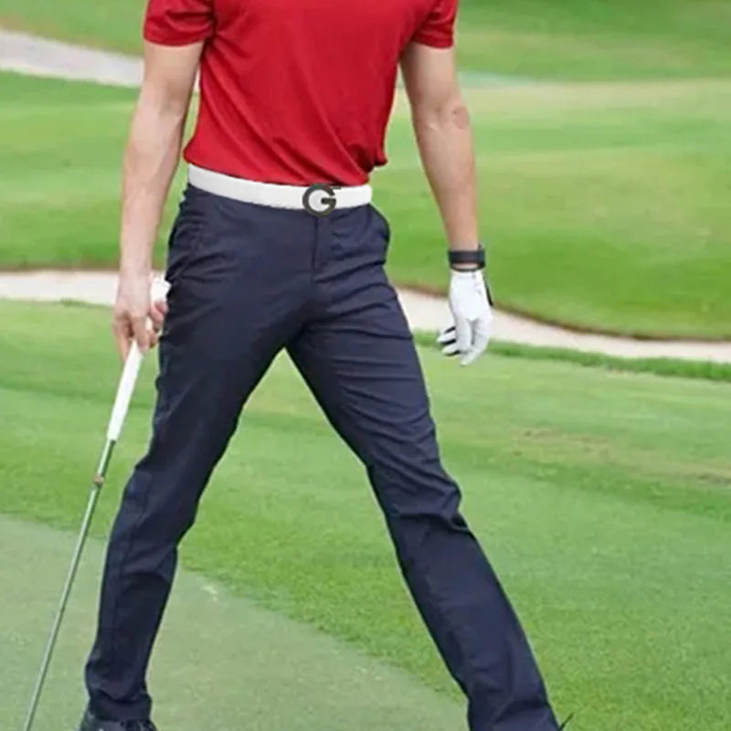 Ceinture de Golf blanche pour hommes, Texture cuir, coiffeur, boucle automatique, Simple, haute qualité, décontractée, pantalon pour jeunes