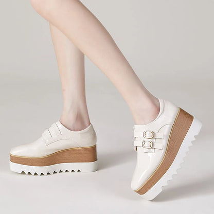 Plate-forme plate solide pour femmes, chaussures plates pour femmes, Parker carré, décontracté, printemps, automne, tout neuf, mode, strucgirls, loisirs