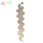 Mèches synthétiques queue de cheval Body Wave magiques, Extensions capillaires longues et douces de 26 pouces, tissage de cheveux ombré blond brun