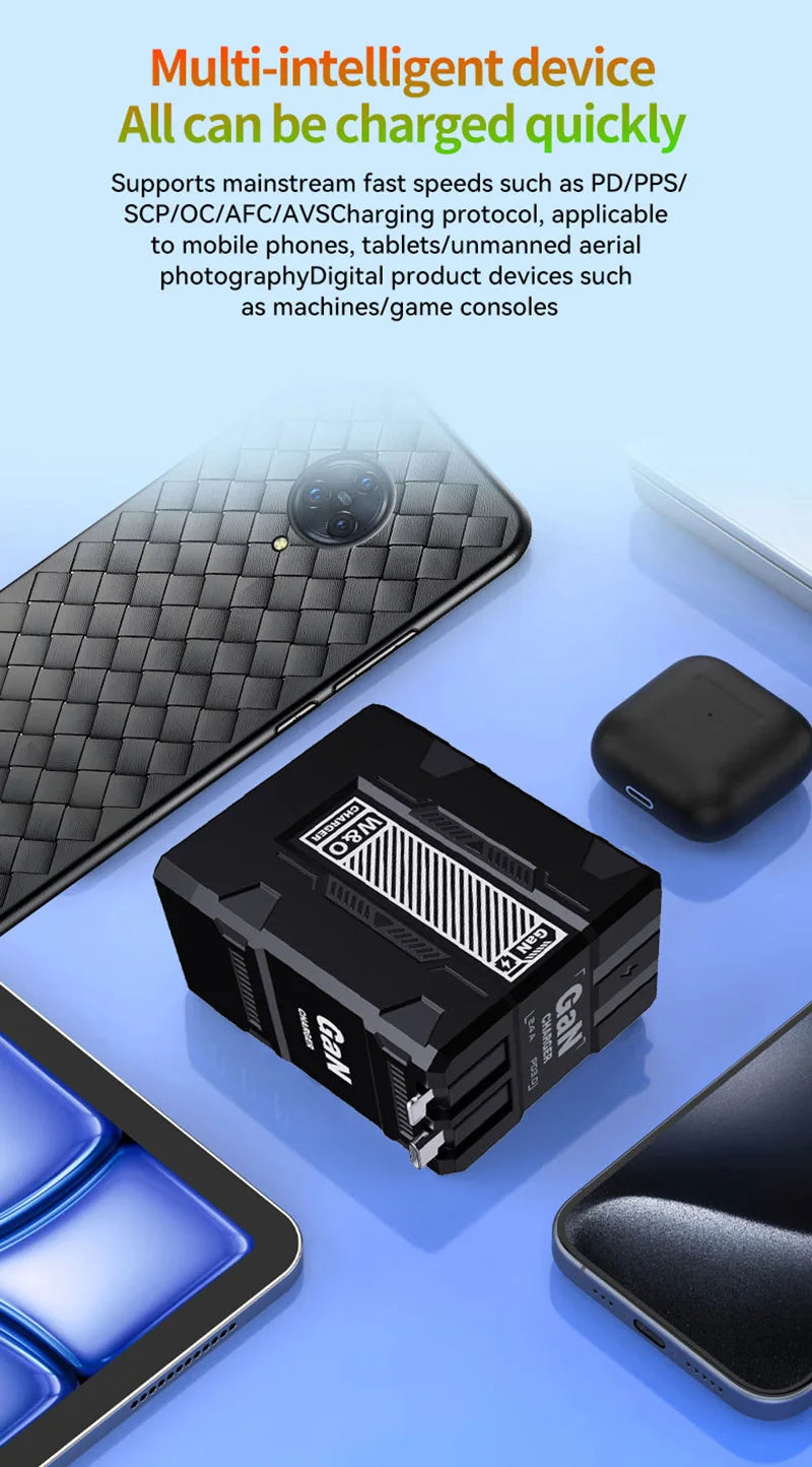 Xiaomi GAN 20W chargeur Ultra rapide Type C éclairage PD 3.0 charge de téléphone portable prise US/EU/UK pour iPhone Samsung Huawei Xiaomi