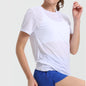 T-Shirt de Sport ultraléger à séchage rapide pour femmes, couleur unie, léger et respirant, chemise de Compression de gymnastique de course