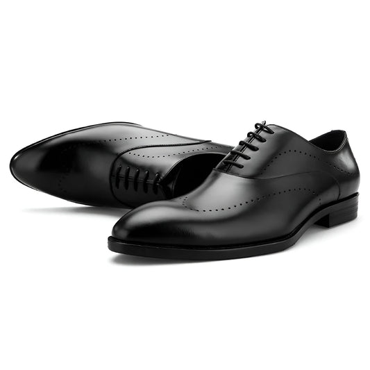Chaussures Oxford en cuir véritable pour hommes, chaussures de haute qualité, faites à la main, pleine fleur, pour les affaires, décontractées, pour la vie quotidienne, 2024
