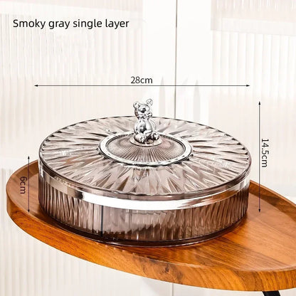 Boîte à snacks transparente multicouche, anti-poussière, acrylique, fruits secs, boîte de rangement pour bonbons et noix, salon moderne, conteneur solaire