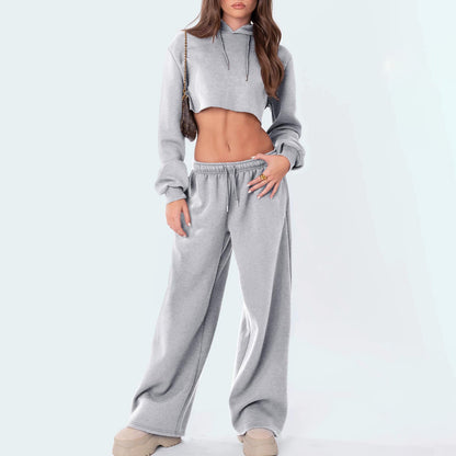 Mode femmes pantalons décontractés Joggers pantalons de survêtement couleur unie cordon taille haute pantalon à jambes larges Streetwear tenues décontractées