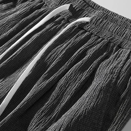 Lce – short de sport en soie pour hommes, pantalon court, ample, jambe droite, Cool, respirant, nouvelle tendance, décontracté, XL-XXXL