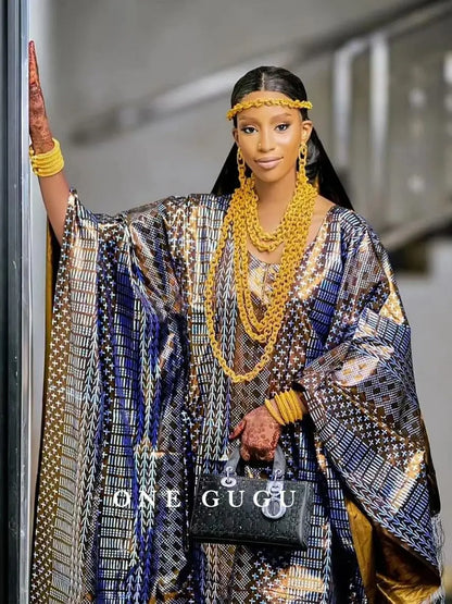 Robe de mariée traditionnelle africaine Dashiki, bassin, imprimé original, Bazin Riche Boubou, robe parfumée, nouvelle collection 2025