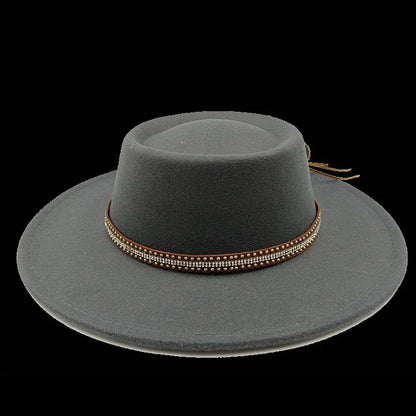 Chapeau fedora rose 8cm, haut convexe concave, chapeau de jazz pour femmes et hommes, chapeau fedora classique à dessus plat