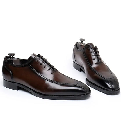 Chaussures Oxfords rétro en cuir véritable pour hommes, chaussures de luxe faites à la main, style britannique, mode confortable, noir, fête de mariage, qualité