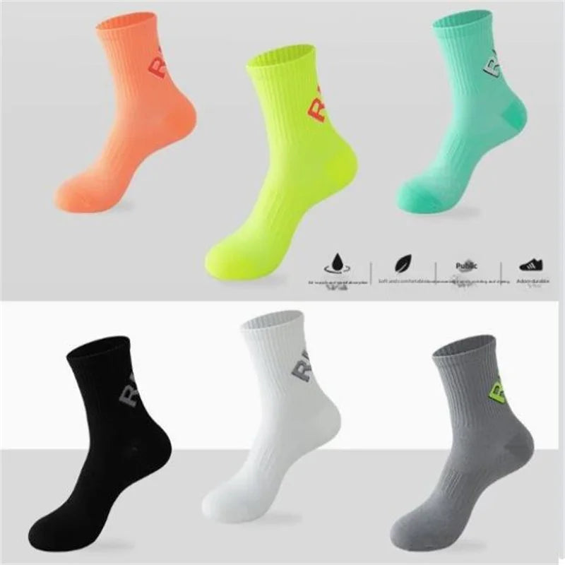 1 paire de chaussettes de course pour hommes et femmes, chaussettes de sport à fond de serviette à Tube court, Marathon bas, chaussettes de basket-ball de Fitness pour hommes