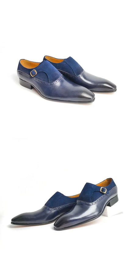 Mocassins en daim et cuir de vache faits à la main pour hommes, chaussures décontractées confortables à enfiler pour le bureau, semelle antidérapante de mariage, conception à motif solide