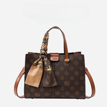 Pochette à bandoulière rétro-chique pour femme – Sac à main moderne en cuir de couleur unie avec sangle en chaîne de luxe