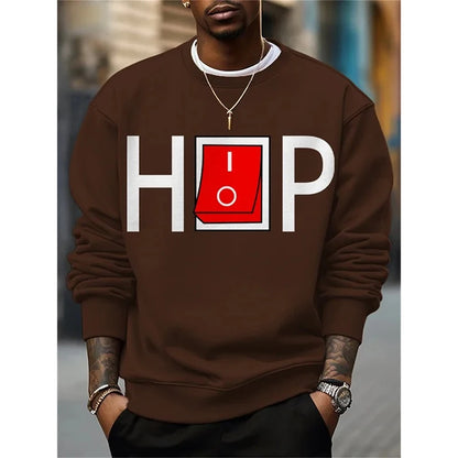 Sweat-shirt drôle à manches longues pour hommes, Streetwear rétro, Pull Hip Hop, Haut solide, Vêtements pour hommes, Harajuku, Printemps, Nouveau, Y2k PVD, 2025