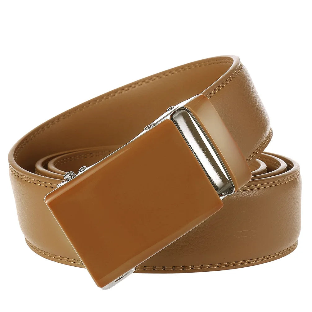 Nouveaux hommes ceinture mode alliage automatique boucle ceinture affaires décontracté décoration ceinture hommes ceintures 3.5 cm noir bleu rouge café