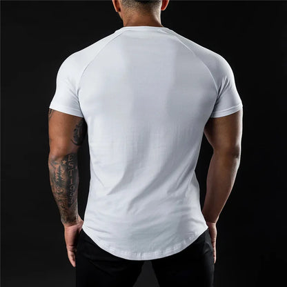 BS -T-shirt en coton été hommes athloisir entraînement à manches courtes Muscle Fitness T-shirt de haute qualité hommes T-shirt Gym Sport chemise hauts