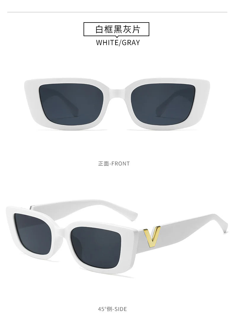Nouveau petit cadre en forme de V mode lunettes de soleil femmes marque concepteur carré lunettes de soleil femmes loisirs de plein air lunettes UV400