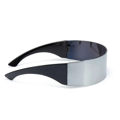 KLASSNUM-Lunettes de soleil futuristes à visière de cyclope étroite pour femmes et hommes, lunettes laser, lentille miroir UV400, lunettes de fête costumées