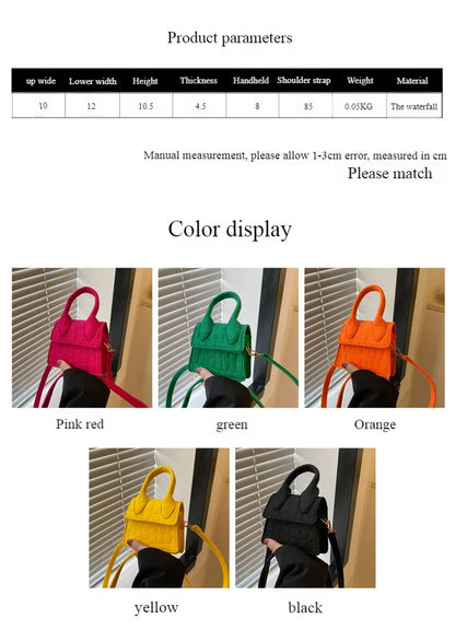 Sac à main en feutre coloré pour femme, mini sacs à main, sac à bandoulière, motif pierre, initié