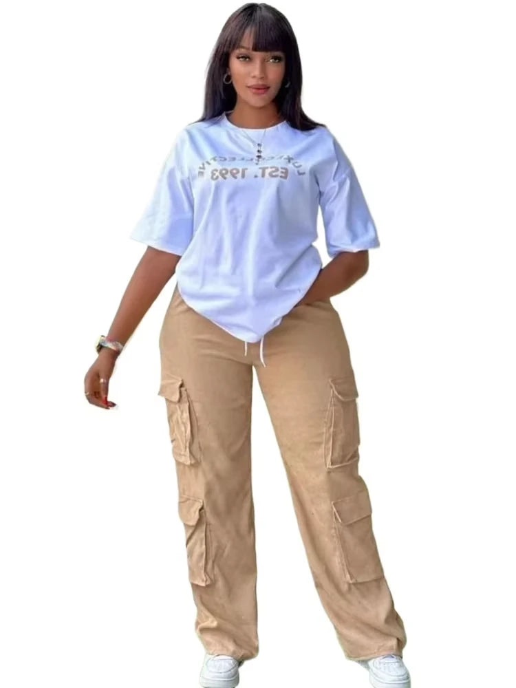 Ensemble Dashiki Africain pour Femme, Haut et Pantalon Assortis, Vêtements d'Été et d'Automne, Nouvelle Collection, 2 Pièces