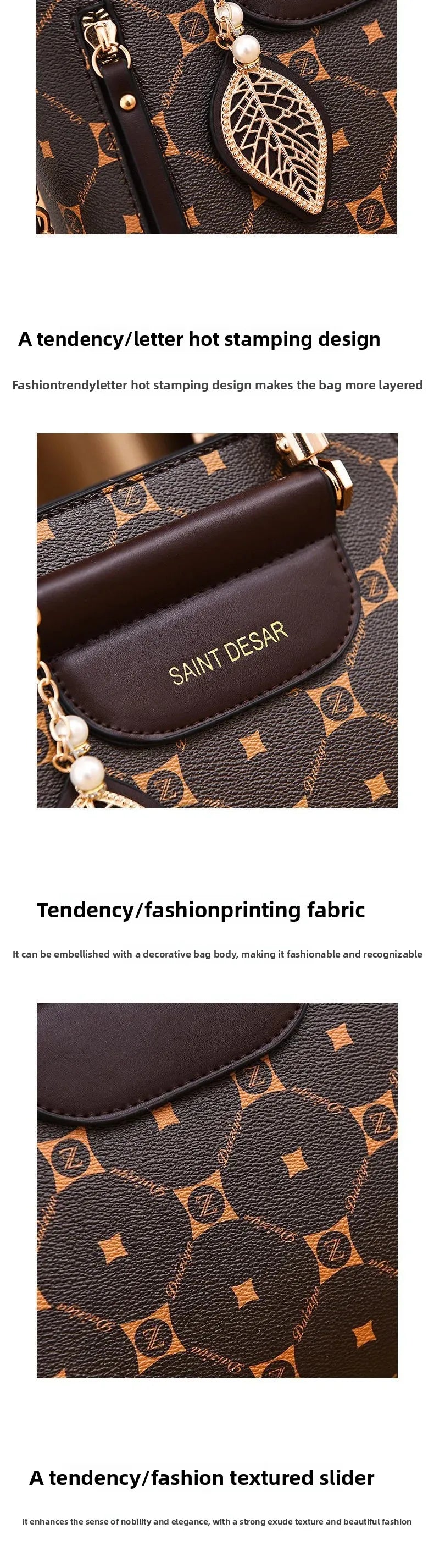 Sac à main à la mode de grande capacité pour femmes, petit sac à bandoulière pour dames et mères d'âge moyen