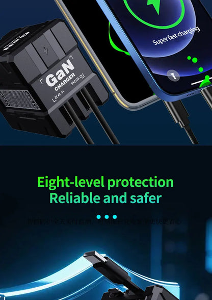 GaN 20W charge rapide PD3.0 chargeur Type C éclairage pour iPhone 12 13 Samsung Huawei Xiaomi téléphone portable prise ue/US chargeur mural