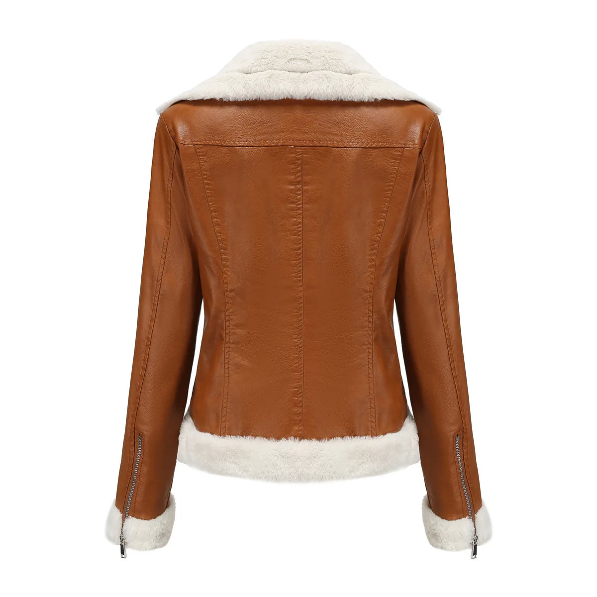 Vestes d'hiver pour femmes mode épais chaud Faux cuir peau de mouton veste manteau Vintage rabat poche vêtements de dessus pour femmes Chic hauts