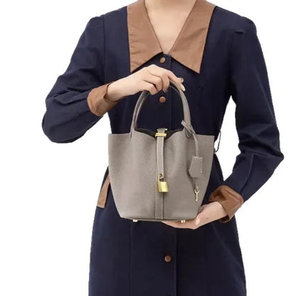Nouveau 2025 sac seau en cuir pour femmes panier de légumes sac à main maman sac de mariage sac à bandoulière en polyuréthane souple avec poche Mobile