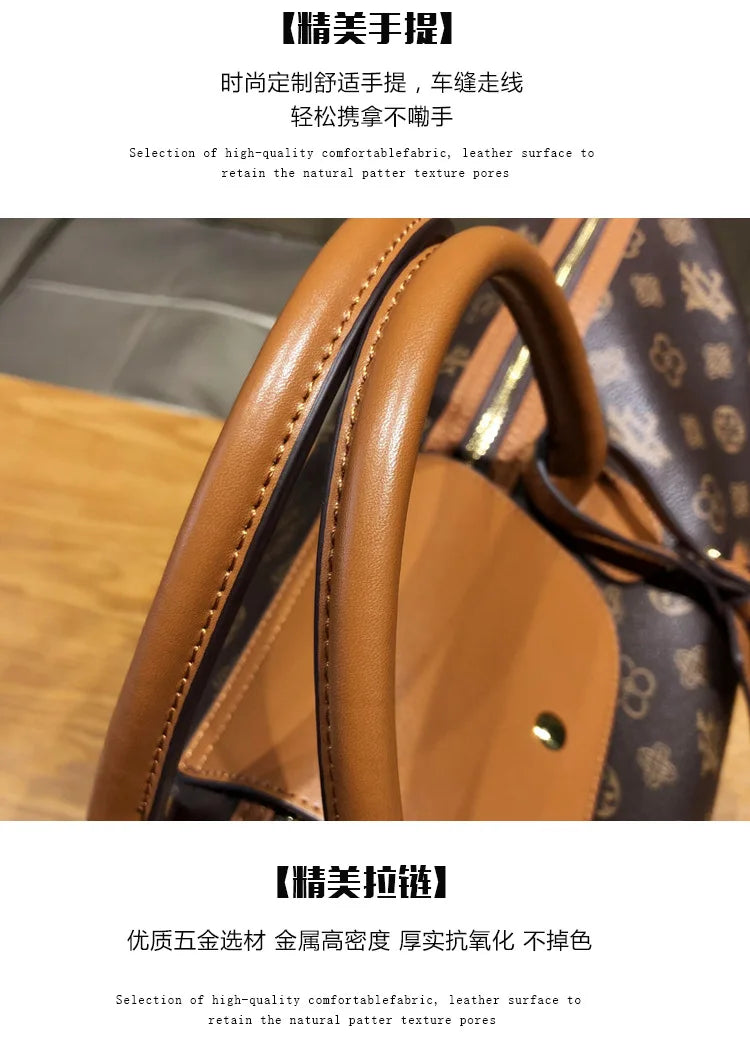 Sacs pour femmes authentiques de grande capacité de Hong Kong, sacs fourre-tout à la mode, en cuir véritable, sacs de voyage à bandoulière populaires.