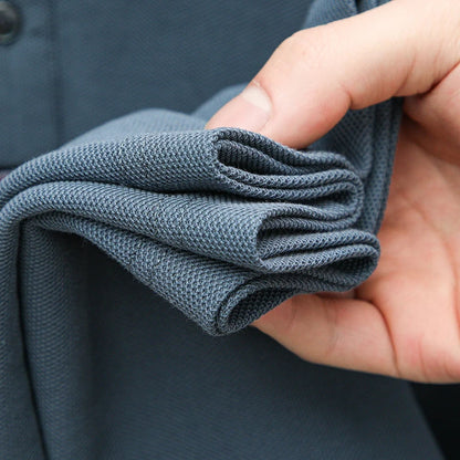 Polo d'été brodé de haute qualité pour hommes, chemise à manches courtes en pur coton respirant et décontracté pour affaires