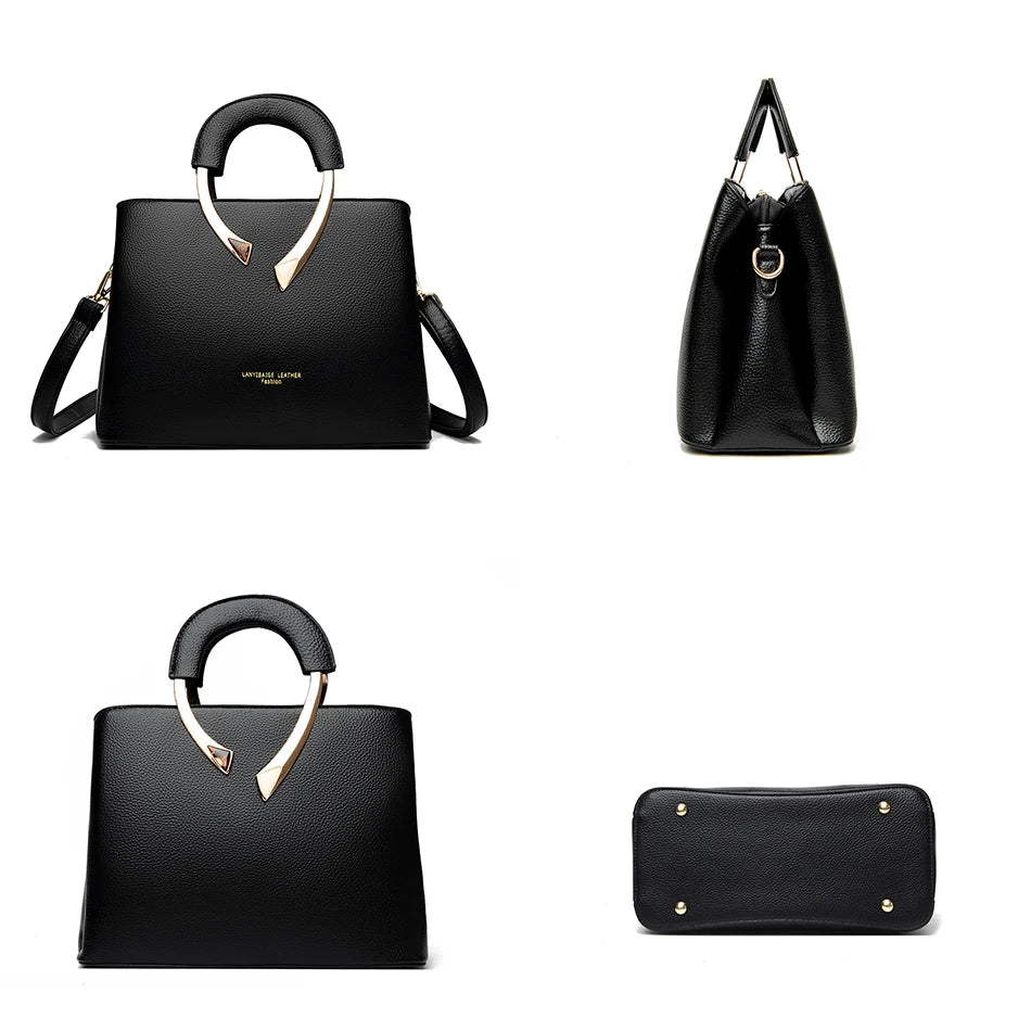 Sacs à main de luxe femmes sacs concepteur 3 couches en cuir souple épaule Sac à bandoulière dames grande capacité Shopping messager fourre-tout