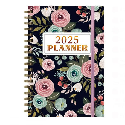 Anglais A5 Agenda livre à faire liste prendre des Notes 2025 calendrier planificateur bloc-Notes 12 mois Agenda hebdomadaire académique 365 jours bloc-Notes