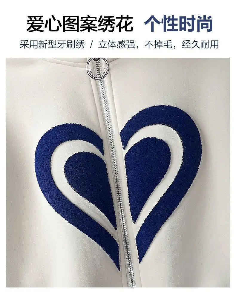 Printemps automne femmes survêtement de sport col montant fermeture éclair sweats + pantalons 2 pièces costumes dames tenues de mode vêtements de sport amples