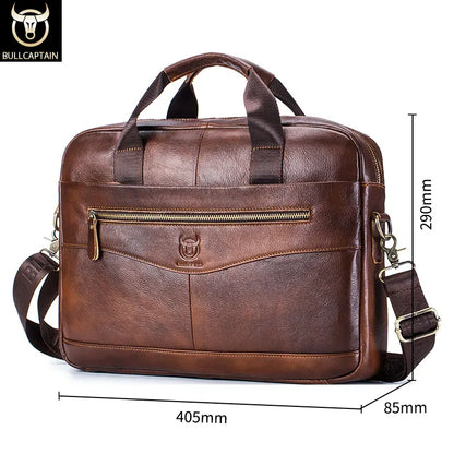 BULLCAPTAIN-Sac à Main en Cuir group pour Homme, Sacoche pour Bombes, Ordinateur Portable de 14 Pouces, Bureau, Affaires