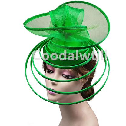 Chapeau Fascinateur Élégant pour Femme, Robe Formelle, Pièce de Sauna de Mariage, Pince à Cheveux pour Dames, Vincd'Église, Casquette de Pilulier en Maille avec Bande de Sauna, Nouveau