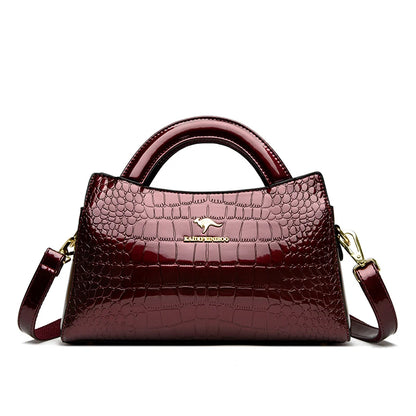 KAIDIFEINIROO marque kangourou Alligator Pu cuir épaule sac à bandoulière pochette sacs à main pour mère petites femmes sacs à main nouveau