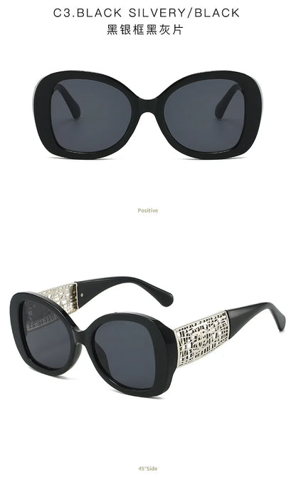 Lunettes de soleil tendance haut de gamme pour femmes et hommes, résistantes aux UV, rétro, personnalisées pour l'extérieur