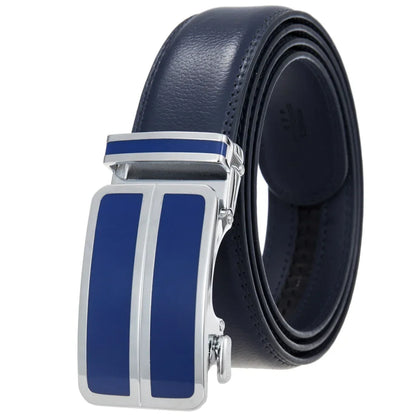 Plyesxale Black Khaki Blue Red White Leather Belt For Men Good Quality Mens Belts Luxury Automatic Buckle Waist Strap Male B1049