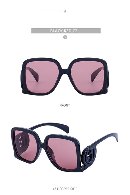 Nouvelles lunettes de soleil pour femmes rétro mode lunettes de soleil polygonales épissage couleur bloquée lunettes Design de luxe Uv400