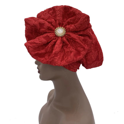 Turban Africain à Grande Fleur pour Femme, Foulard de Sauna Musulman à la Mode