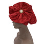 Turban Africain à Grande Fleur pour Femme, Foulard de Sauna Musulman à la Mode