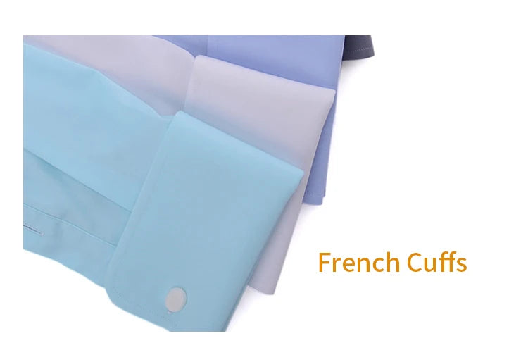 Chemise Française à Manches sulfpour Homme, Coupe Cintrée, Style Business Elite, pour Mariage, Printemps et Automne, 2024