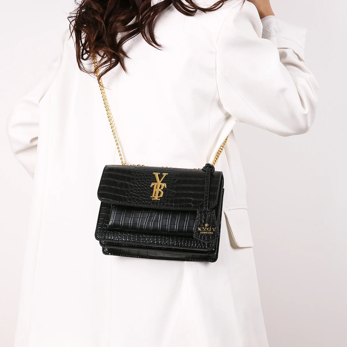 Dames peau de crocodile PU cuir carré sacs à bandoulière sacs à bandoulière сумка sacs pour femme sacs de créateurs de luxe ita sac sacs