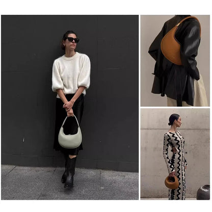 Sac à main en forme de croissant de luxe pour femme, nouvelle série Pine Moon, Hobo, sac à bandoulière polyvalent en cuir, sac à main à la mode, sacs sous les bras
