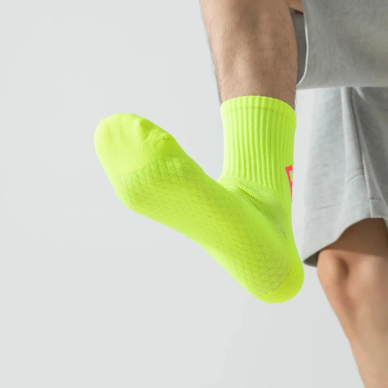 1 paire de chaussettes de course pour hommes et femmes, chaussettes de sport à fond de serviette à Tube court, Marathon bas, chaussettes de basket-ball de Fitness pour hommes