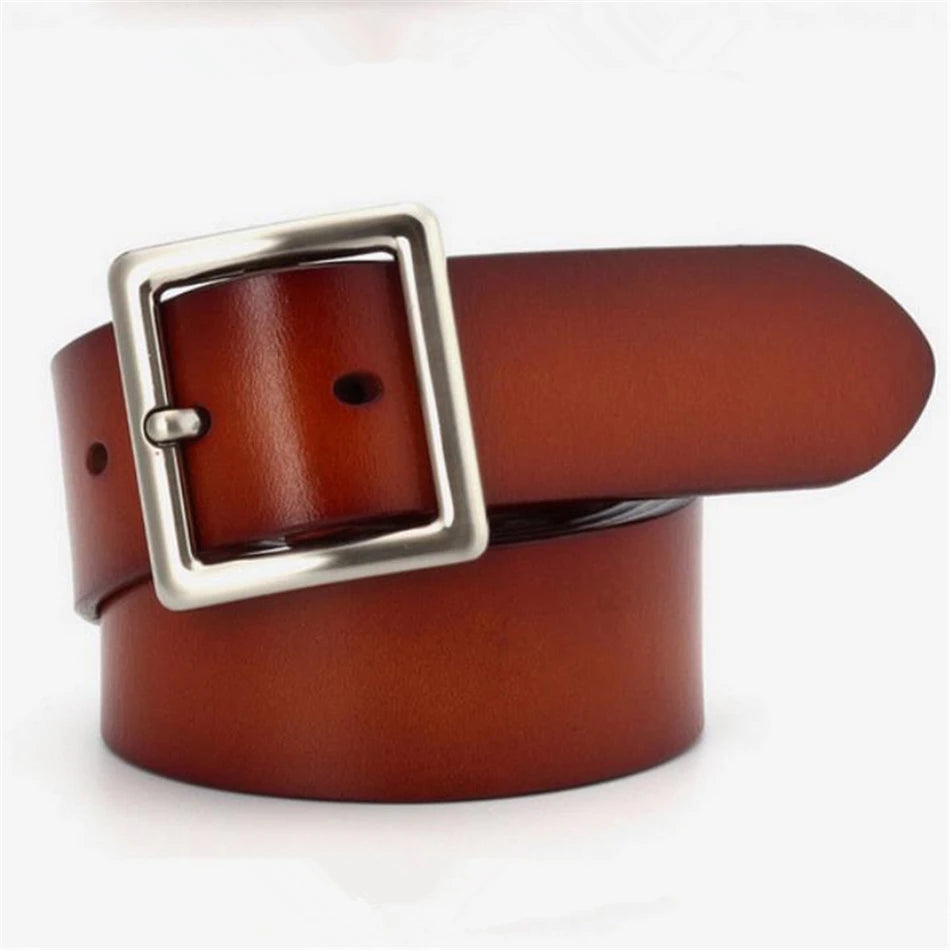 RAINIE SEAN – ceinture blanche en cuir véritable pour femme, avec boucle ardillon, en peau de vache, rouge, noir, Camel