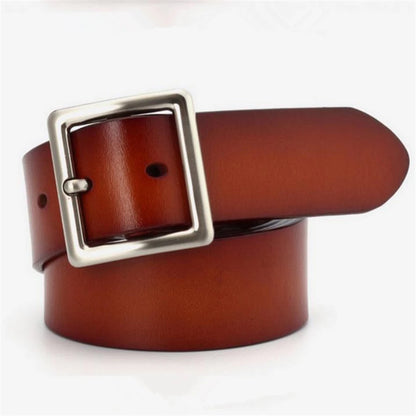 RAINIE SEAN – ceinture blanche en cuir véritable pour femme, avec boucle ardillon, en peau de vache, rouge, noir, Camel