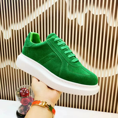 Baskets décontractées en cuir fabriquées à la main pour hommes, baskets à plateforme, mocassins plats originaux unisexes, chaussures pour hommes