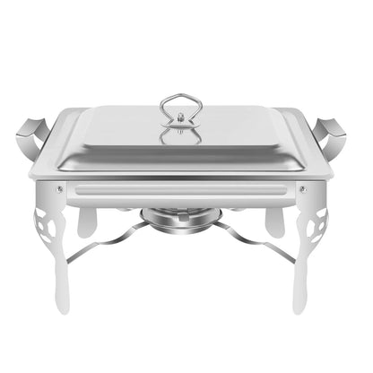 Réchaud/couvercle en acier inoxydable 6L, récipient chauffant pour Catering, Buffet de fête, poêle carré en libre-Service