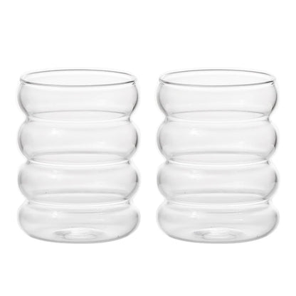 Tasse en verre Transparent Ins de 350ML, verres à boire en forme de chenille résistants à la chaleur, tasse à café, bière, jus de lait, tasse d'eau mignonne