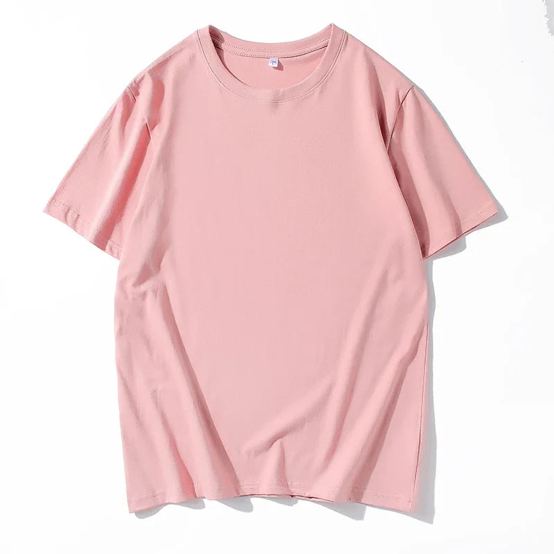 T-shirt manches courtes homme, uni et décontracté, 100% coton, 12 pièces, été