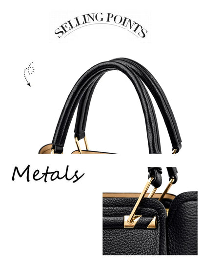 Sac à bandoulière en cuir de grande capacité pour femme, créateur de luxe, 3 couches, initié, sacs à main pour femme, marque shopper, fourre-tout Messenger, 2024